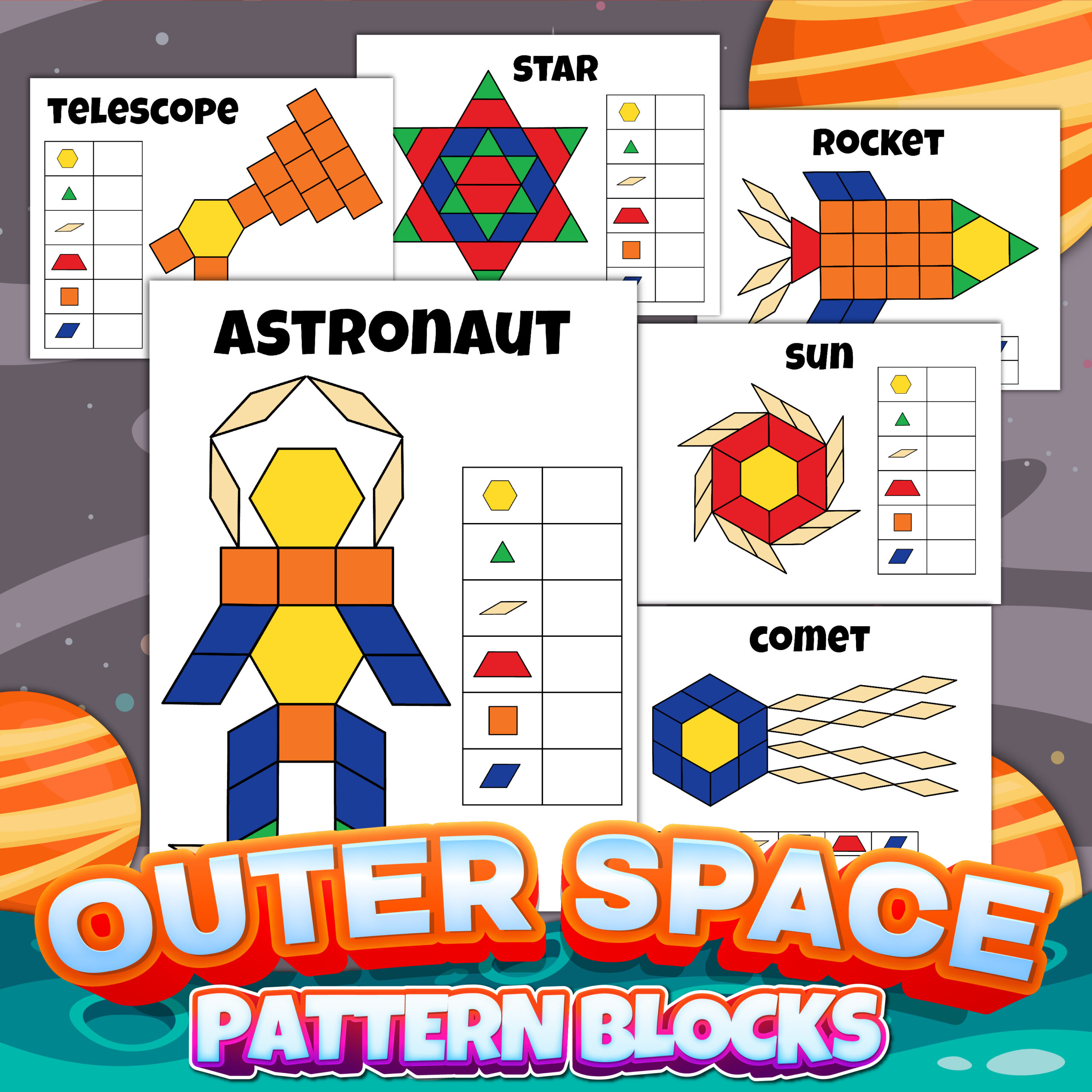 space pattern blocks