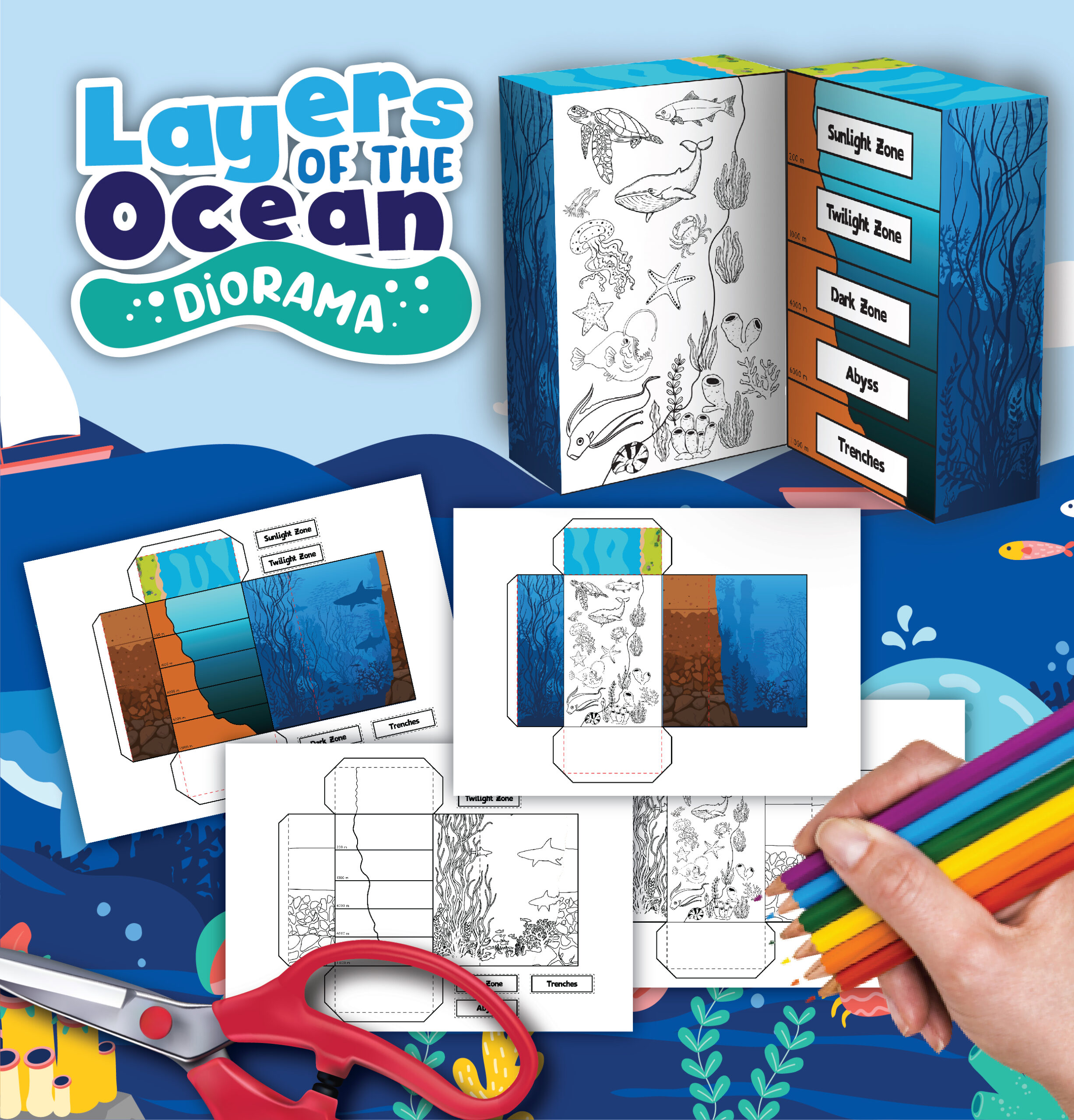 ocean layers diorama