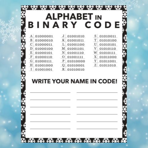 Christmas binary coding
