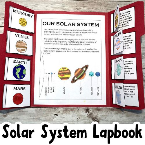 solar system lapbook space