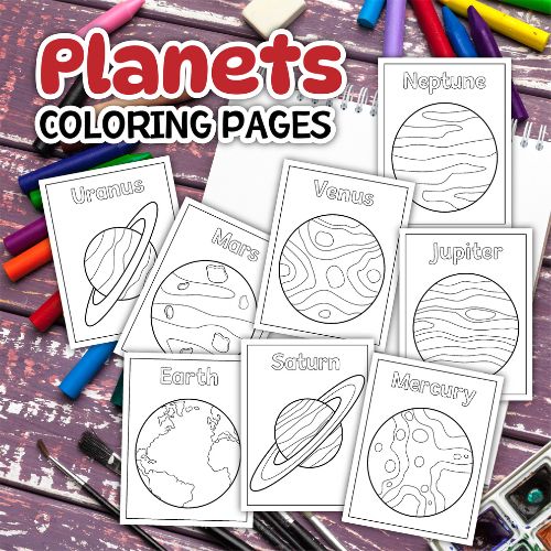planet coloring page