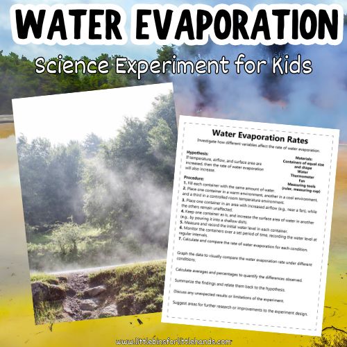 water evaporation science square