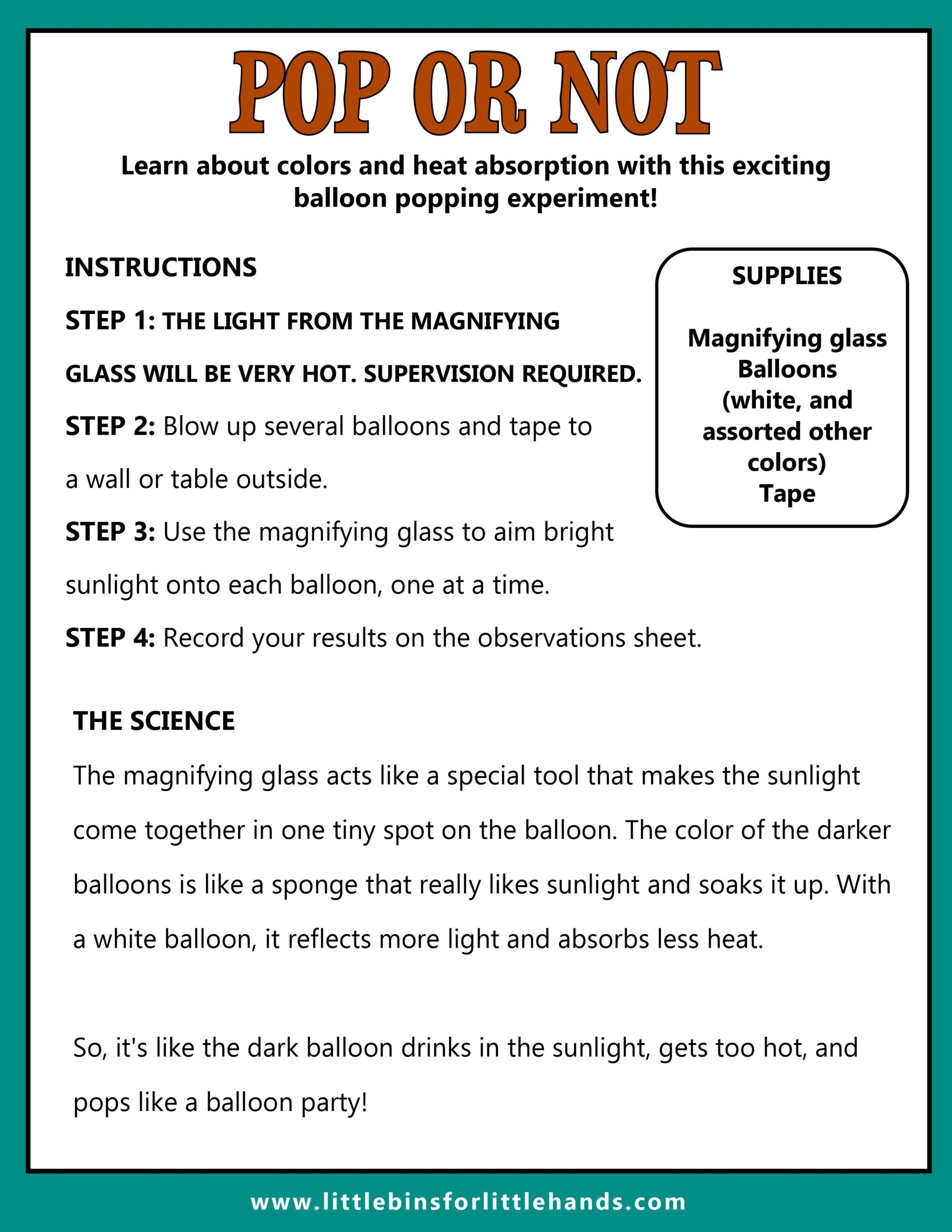 balloon pop heat