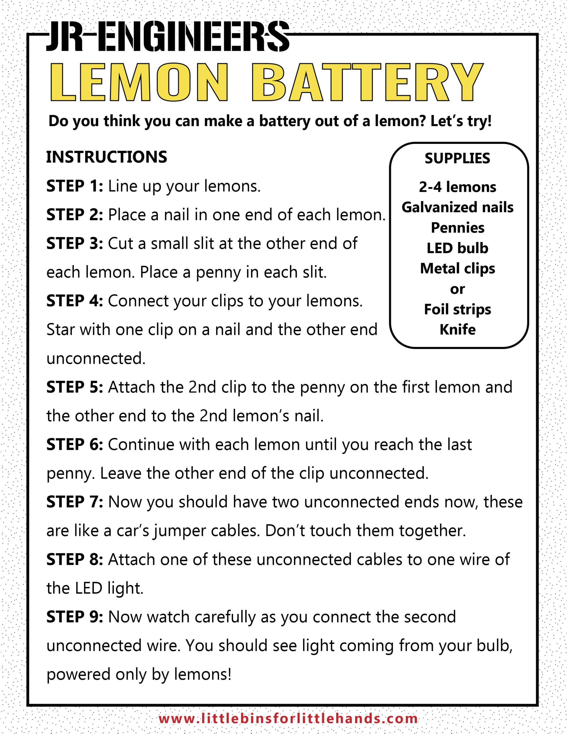 lemon battery